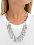 30.00 Carats Diamond Multistrand Necklace, 18 Karat White Gold