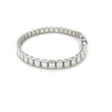 12.52 Carats Bezel Set Emerald Cut Diamond Tennis Bracelet
