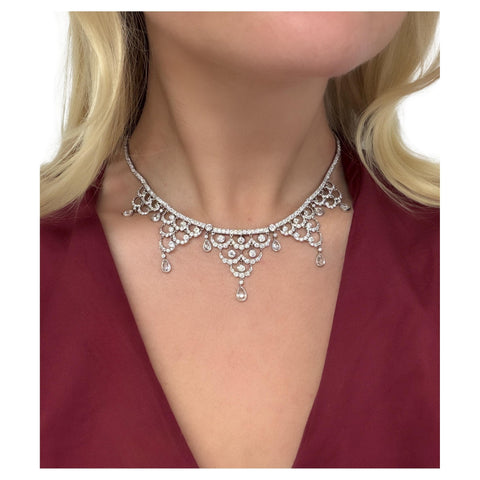 12.60 Carats Diamond Fringe Necklace
