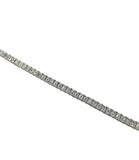 14 Carats Emerald Cut Diamond and Platinum Tennis Bracelet