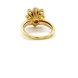 18K Yellow Gold, Emerald and Diamond Ring