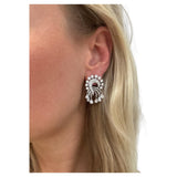 1950's Platinum and Diamond Dangle Earrings