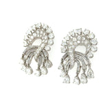 1950's Platinum and Diamond Dangle Earrings