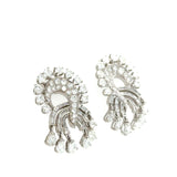1950's Platinum and Diamond Dangle Earrings