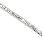 1950's, 20.00 Carat Carré Cut Diamond Tennis Bracelet