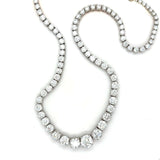 25.00 Carats Diamond Riviere Necklace, Platinum, 17 inches