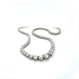 25.00 Carats Diamond Riviere Necklace, Platinum, 17 inches