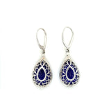 25.35 Carat Tanzanite and Diamond Drop Earrings, 14K White Gold