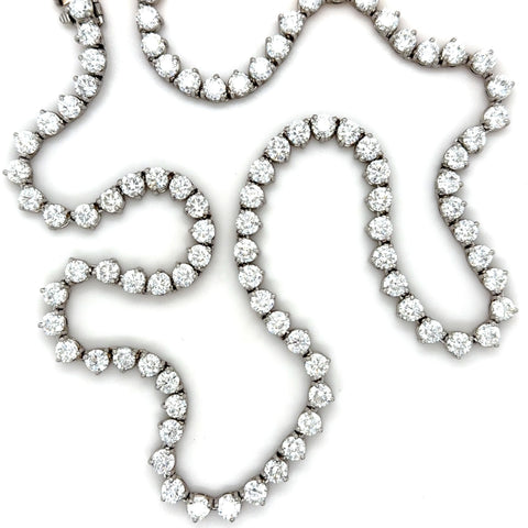 30.00 Carats Diamond Necklace, Platinum