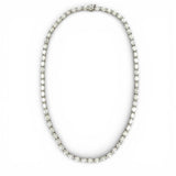 36.41 Carats Oval Diamond East West Tennis Necklace