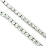 36.41 Carats Oval Diamond East West Tennis Necklace