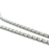 36.41 Carats Oval Diamond East West Tennis Necklace