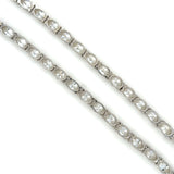 36.41 Carats Oval Diamond East West Tennis Necklace