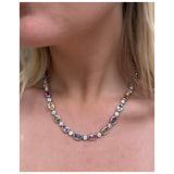 36 Carats Unheated Multicolored Sapphire and Diamond Necklace