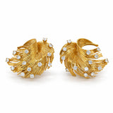 Vintage Tiffany & Co. Yellow Gold and Diamond Earrings, 18K