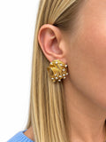 Vintage Tiffany & Co. Yellow Gold and Diamond Earrings, 18K