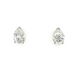 4.49 Carat Pear Shape Diamond Stud Earrings