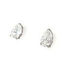 4.49 Carat Pear Shape Diamond Stud Earrings