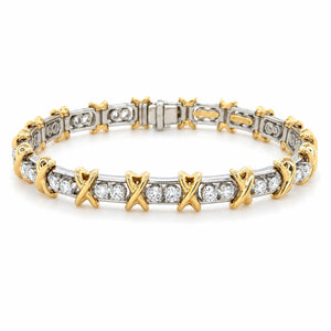 Schlumberger for Tiffany & Co. Sixteen Stone Diamond Bracelet, 7"