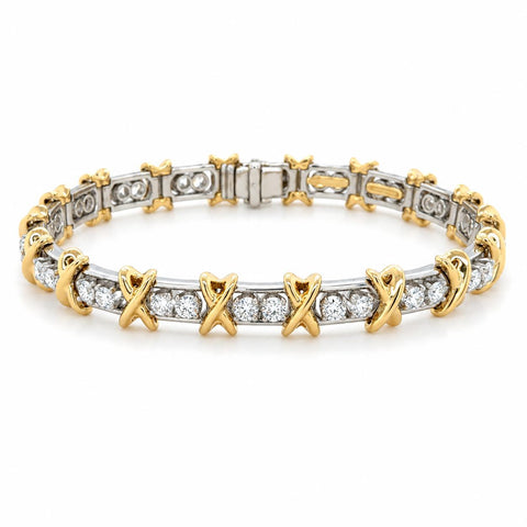 Schlumberger for Tiffany & Co. Sixteen Stone Diamond Bracelet, 7"