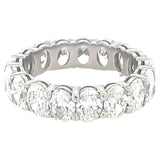 5.00 Carat Oval Diamond Eternity Band, Platinum