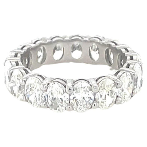 5.00 Carat Oval Diamond Eternity Band, Platinum