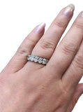 5.00 Carat Oval Diamond Eternity Band, Platinum