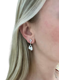 Vintage 5.50 Carat Diamond Drop Earrings, Platinum