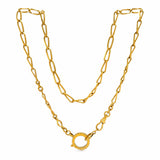 Late Victorian, Yellow Gold Fob Chain Necklace, 23 inches long