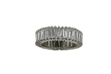7 Carat Tapered Baguette Zig Zag Diamond and Platinum Eternity Band