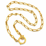 Late Victorian, Yellow Gold Fob Chain Necklace, 23 inches long