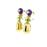 Bvlgari, Mediterranean Eden Diamond, Amethyst and Peridot Earrings, 18K
