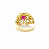 AGL Certified Burma Ruby and Diamond Cocktail Ring