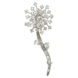Attributed to Oscar Heyman, Vintage Platinum and Diamond Flower Brooch