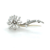 Attributed to Oscar Heyman, Vintage Platinum and Diamond Flower Brooch