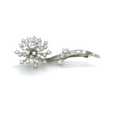 Attributed to Oscar Heyman, Vintage Platinum and Diamond Flower Brooch