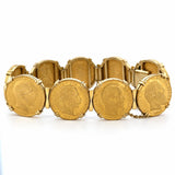 French Vintage Gold Coin Bracelet, 18K and 22K Yellow Gold