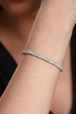 14K Gold 8.5ct Natural Diamond Oval Tennis Bracelet