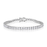 14K Gold 8.5ct Natural Diamond Oval Tennis Bracelet