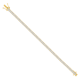 14K Gold 8.5ct Natural Diamond Oval Tennis Bracelet