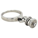 Bulgari, B.zero1 18K White Gold and Diamond Charm Ring