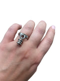 Bulgari, B.zero1 18K White Gold and Diamond Charm Ring