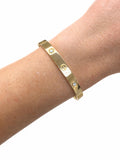 Cartier, Love Bracelet Classic Model 4 Diamonds Bangle Bracelet, size 18
