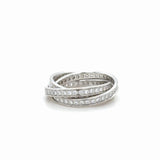 Cartier, 18K White Gold and Diamond Trinity Ring