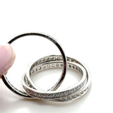 Cartier, 18K White Gold and Diamond Trinity Ring