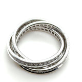 Cartier, 18K White Gold and Diamond Trinity Ring