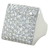 Cartier 18K White Gold and Pave Diamond Ring