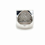 Cartier 18K White Gold and Pave Diamond Ring