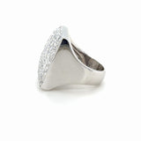 Cartier 18K White Gold and Pave Diamond Ring