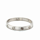 Cartier, Love Bangle Bracelet 4 Diamond Classic Model 18K White Gold
